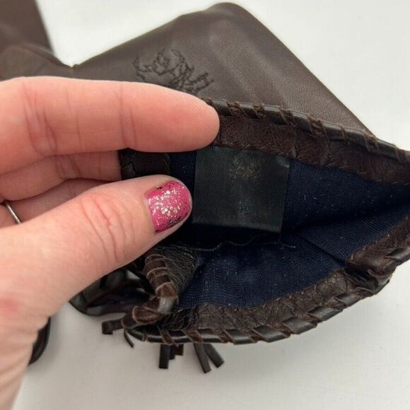Philip Treacy London Size 7 Soft Brown Leather Driving Gloves Vintage Embroidery - Picture 10 of 14